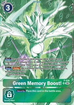 Green Memory Boost! (P-038) - Starter Deck: Guardian Vortex (Super Rare) [ST-18-P-038]