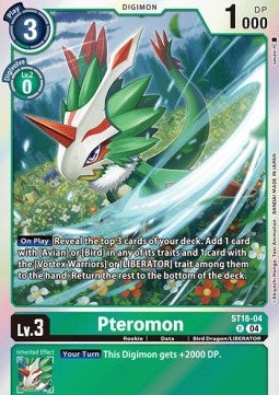 Pteromon (ST18-04) - Starter Deck: Guardian Vortex (Rare) [ST-18-004]