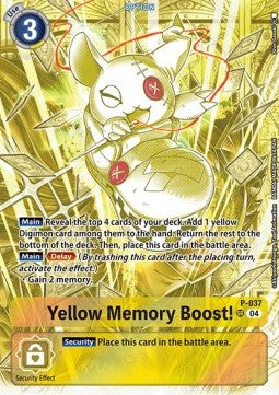 Yellow Memory Boost! (P-037) - Starter Deck: Fable Waltz (Super Rare) [ST-19-P-037]