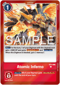 Atomic Inferno (BT4-098) - Event Pack 7 (Alternative Art) [EP7-BT4-098]