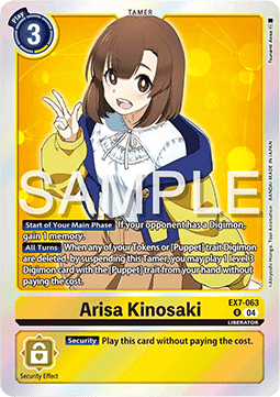Arisa Kinosaki (EX7-063) (V.1) - Digimon Liberator (Rare) [EX-07-063]