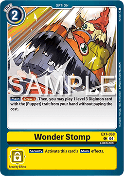 Wonder Stomp (EX7-068) (V.1) - Digimon Liberator (Common) [EX-07-068]