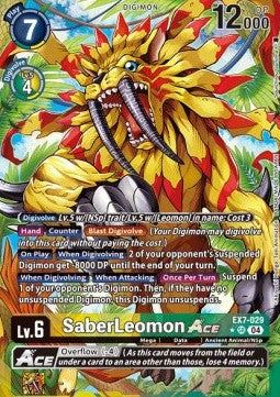 SaberLeomon Ace (EX7-029) (V.2) - Digimon Liberator (Alternative Art) [EX-07-029]