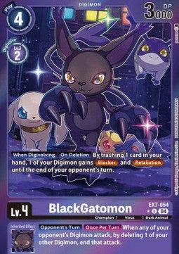 BlackGatomon (EX7-054) (V.2) - Digimon Liberator (Alternative Art) [EX-07-054]