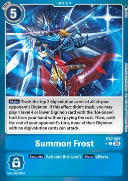 Summon Frost (EX7-067) (V.2) - Digimon Liberator (Alternative Art) [EX-07-067]
