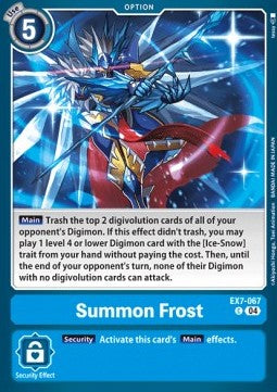 Summon Frost (EX7-067) (V.1) - Digimon Liberator (Common) [EX-07-067]