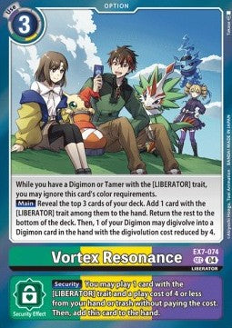 Vortex Resonance (EX7-074) (V.1) - Digimon Liberator (Secret Rare) [EX-07-074]