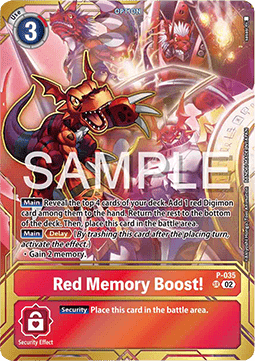Red Memory Boost! (P-035) - Digimon Products (Alternative Art) [DMPR-P-035]