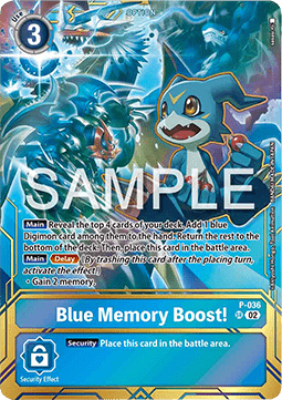 Blue Memory Boost! (P-036) - Digimon Products (Alternative Art) [DMPR-P-036]