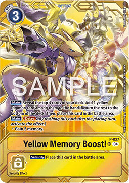 Yellow Memory Boost! (P-037) - Digimon Products (Alternative Art) [DMPR-P-037]