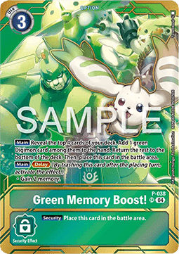 Green Memory Boost! (P-038) - Digimon Products (Alternative Art) [DMPR-P-038]