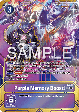 Purple Memory Boost! (P-040) - Digimon Products (Alternative Art) [DMPR-P-040]