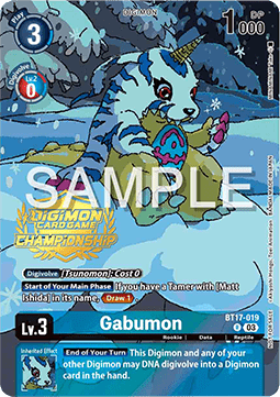 Gabumon (BT17-019) - Championship 2024 Promos (Alternative Art) [CP24-BT17-019]