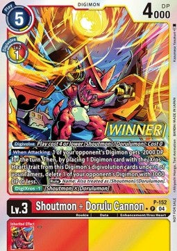 Shoutmon + Dorulu Cannon (P-152) (V.2) - Official Tournament Pack Events (Alternative Art) [OTPE-P-152]
