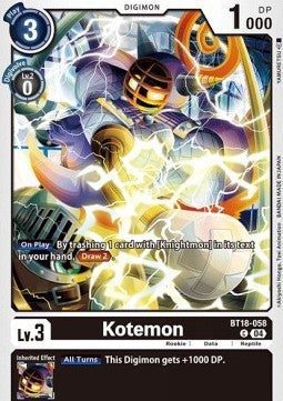 Kotemon (BT18-058) - Special Booster Ver 2.0 (Common) [SB2.0-058]