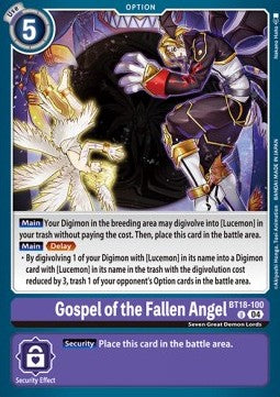 Gospel of the Fallen Angel (BT18-100) - Special Booster Ver 2.0 (Uncommon) [SB2.0-100]