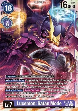 Lucemon: Satan Mode (BT18-101) (V.1) - Special Booster Ver 2.0 (Secret Rare) [SB2.0-101]