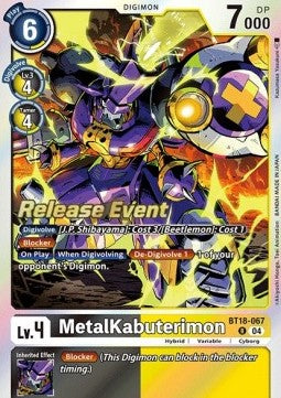 MetalKabuterimon (BT18-067) - Promos: Special Booster Ver 2.0 (Rare) [SB2.0P-BT18-057]