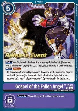Gospel of the Fallen Angel (BT18-100) - Promos: Special Booster Ver 2.0 (Uncommon) [SB2.0P-BT18-100]