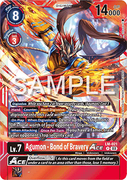 Agumon - Bond of Bravery Ace (LM-021) - Special Limited Set (Promo) [SLM-021]