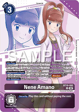 Nene Amano (BT10-092) - Premium Bandai Products (Alternative Art) [PB-XX-BT10-092]