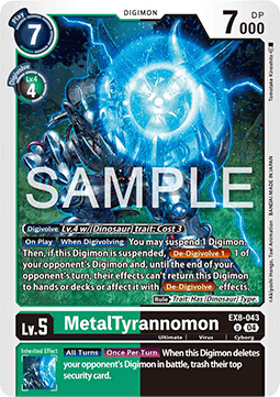 MetalTyrannomon (EX8-043) (V.1) - Chain of Liberation (Uncommon) [EX-08-043]