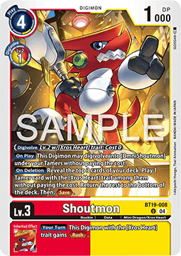 Shoutmon (BT19-008) - Special Booster Ver 2.5 (Uncommon) [SB2.5-BT19-008]