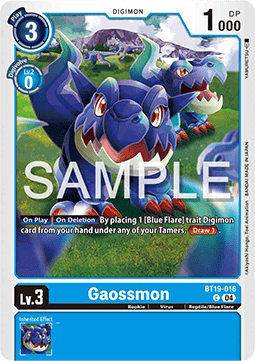 Gaossmon (BT19-016) - Special Booster Ver 2.5 (Common) [SB2.5-BT19-016]
