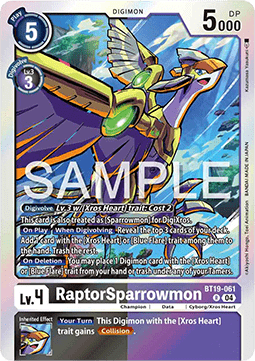 RaptorSparrowmon (BT19-061) - Special Booster Ver 2.5 (Rare) [SB2.5-BT19-061]