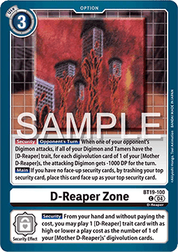 D-Reaper Zone (BT19-100) - Special Booster Ver 2.5 (Common) [SB2.5-BT19-100]