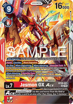 Jesmon GX Ace (BT20-021) (V.1) - Special Booster Ver 2.5 (Super Rare) [SB2.5-021]