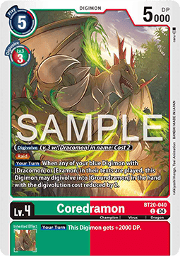 Coredramon (BT20-040) - Special Booster Ver 2.5 (Common) [SB2.5-040]