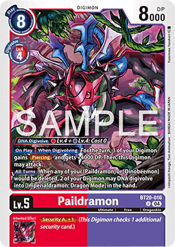 Paildramon (BT20-016) - Special Booster Ver 2.5 (Uncommon) [SB2.5-016]