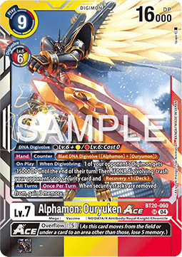 Alphamon: Ouryuken Ace (BT20-060) (V.1) - Special Booster Ver 2.5 (Super Rare) [SB2.5-060]