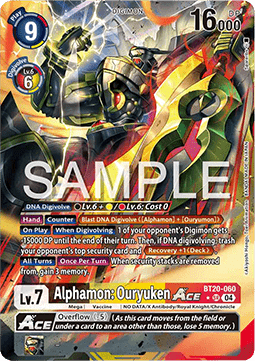 Alphamon: Ouryuken Ace (BT20-060) (V.2) - Special Booster Ver 2.5 (Alternative Art) [SB2.5-060]