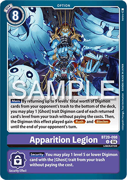 Apparition Legion (BT20-098) - Special Booster Ver 2.5 (Uncommon) [SB2.5-098]