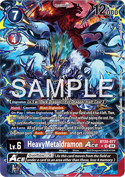 HeavyMetaldramon Ace (BT20-077) (V.2) - Special Booster Ver 2.5 (Alternative Art) [SB2.5-077]