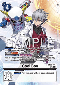 Cool Boy (BT20-091) (V.2) - Special Booster Ver 2.5 (Alternative Art) [SB2.5-091]