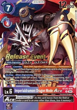 Imperialdramon: Dragon Mode Ace (BT20-076) - Promos: Special Booster Ver 2.5 (Alternative Art) [SB2.5P-BT20-076]