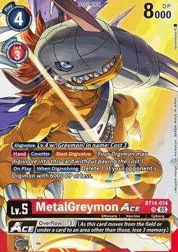 MetalGreymon Ace (BT14-014) - Premium Bandai Products (Alternative Art) [PB-XX-BT14-014]