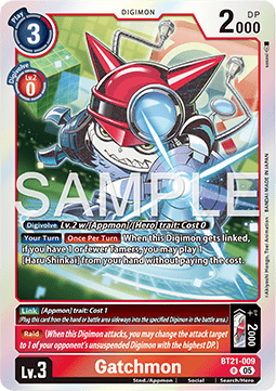 Gatchmon (BT21-009) (V.1) - World Convergence (Rare) [BT-21-009]
