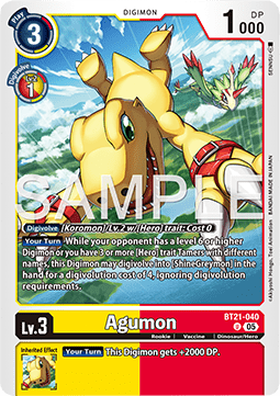 Agumon (BT21-040) - World Convergence (Uncommon) [BT-21-040]