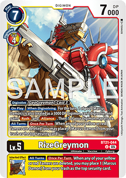 RizeGreymon (BT21-044) - World Convergence (Uncommon) [BT-21-044]