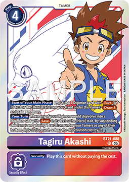 Tagiru Akashi (BT21-088) (V.1) - World Convergence (Super Rare) [BT-21-088]