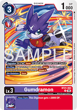 Gumdramon (BT21-063) - World Convergence (Uncommon) [BT-21-063]