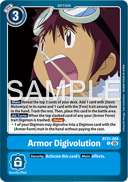 Armor Digivolution (BT21-094) - World Convergence (Common) [BT-21-094]
