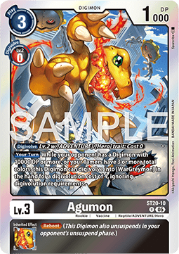 Agumon (ST20-10) (V.1) - Starter Deck: Protector of Light (Rare) [ST-20-10]