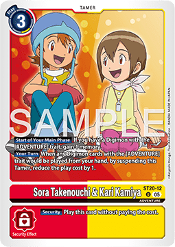 Sora Takenouchi & Kari Kamiya (ST20-12) - Starter Deck: Protector of Light (Uncommon) [ST-20-12]