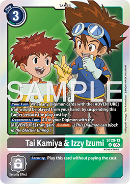 Tai Kamiya & Izzy Izumi (ST20-13) - Starter Deck: Protector of Light (Rare) [ST-20-13]
