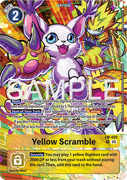 Yellow Scramble (LM-029) - Starter Deck: Protector of Light (Alternative Art) [ST-20-LM-029]